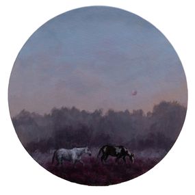 Gemälde, Bruyeres III - série paysage de forêt, Morgane De Back