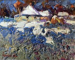 Gemälde, Freezing day, Oksana Ivanyuk