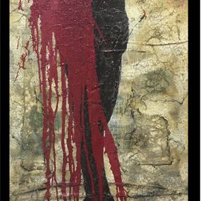 Gemälde, Rouge vertical, Matteo Bultrini