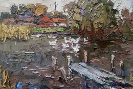 Gemälde, Near the lake, Oksana Ivanyuk