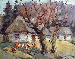 Gemälde, In the courtyard, Oksana Ivanyuk