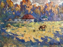 Painting, Morning in the village, Ivanyuk Oleksiy