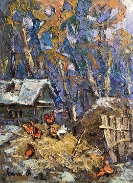 Gemälde, In the backyard, Ivanyuk Oleksiy