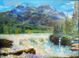 Peinture, Athabasca fall, Alexandra Laskina