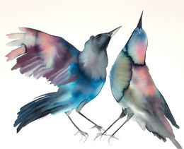 Painting, Grackles No. 4, Elizabeth Becker