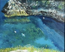 Painting, Deep blue, Mitra Deldar