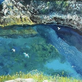 Gemälde, Deep blue, Mitra Deldar