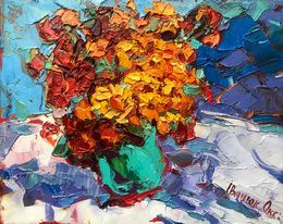 Painting, Marigold, Oksana Ivanyuk