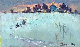 Gemälde, Freezing day, Oksana Ivanyuk