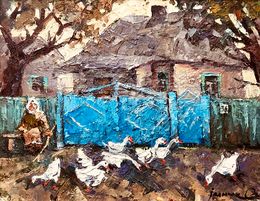 Gemälde, Near the gate, Ivanyuk Oleksiy