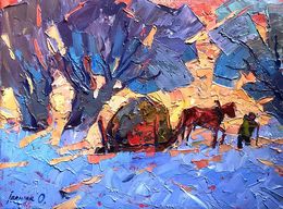 Painting, Frosty evening, Ivanyuk Oleksiy