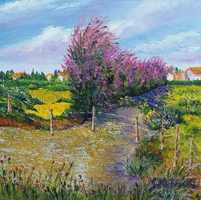 Gemälde, Tamaris en fleurs, Gyslaine Pachet-Micheneau