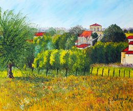Gemälde, Village, Gyslaine Pachet-Micheneau