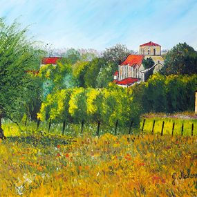 Gemälde, Village, Gyslaine Pachet-Micheneau