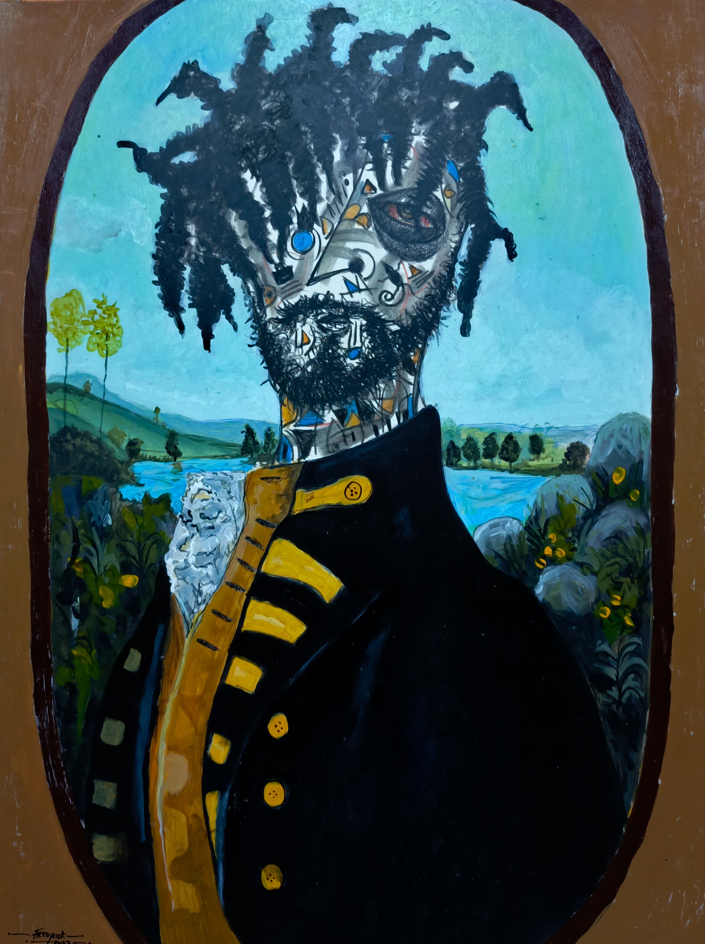 Fredrick Idele, Solitude 1 - 21st Century, Contemporary, Neo-Expressionism, Mixed Media, Africa Fredrick Idele, Solitude 1 - 21st Century, Contemporary, Neo-Expressionism, Mixed Media, Africa