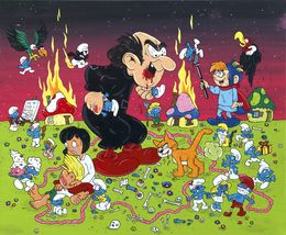 Gemälde, The Revenge Of Gargamel, Laurina Paperina