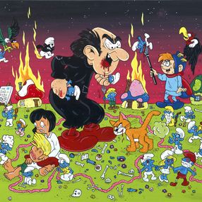 Painting, The Revenge Of Gargamel, Laurina Paperina