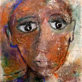 Gemälde, Jeune africain, Chantal Dufour