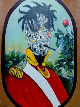 Peinture, Solitude 2 - 21st Century, Contemporary, Neo-Expressionism, Mixed Media, Africa, Fredrick Idele
