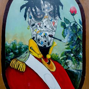 Gemälde, Solitude 2 - 21st Century, Contemporary, Neo-Expressionism, Mixed Media, Africa, Fredrick Idele