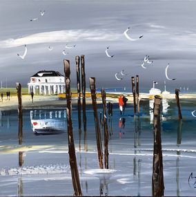 Gemälde, Les cabanes tchanquées Arcachon, Louis Magre
