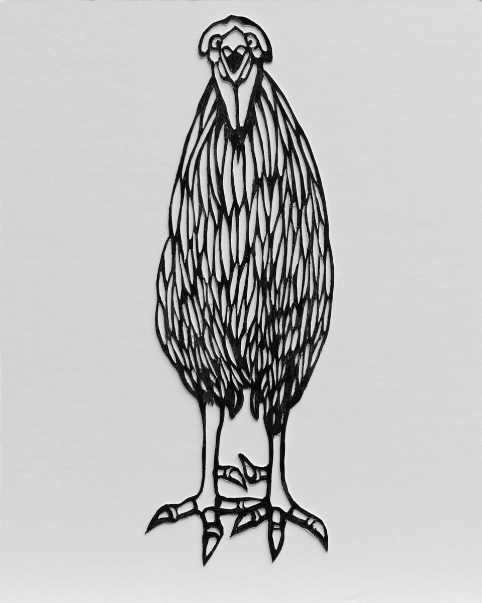 Bences, Coq de combat - série animale, technique ancestrale du découpage Suisse Bences, Coq de combat - série animale, technique ancestrale du découpage Suisse