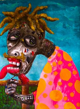 Peinture, Love Unrequited - 21st Century, Contemporary, Neo-Expressionism, Mixed Media, Fredrick Idele
