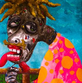 Gemälde, Love Unrequited - 21st Century, Contemporary, Neo-Expressionism, Mixed Media, Fredrick Idele