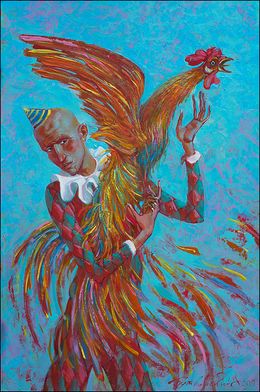 Peinture, With the rooster, Butkovsky Nikolai