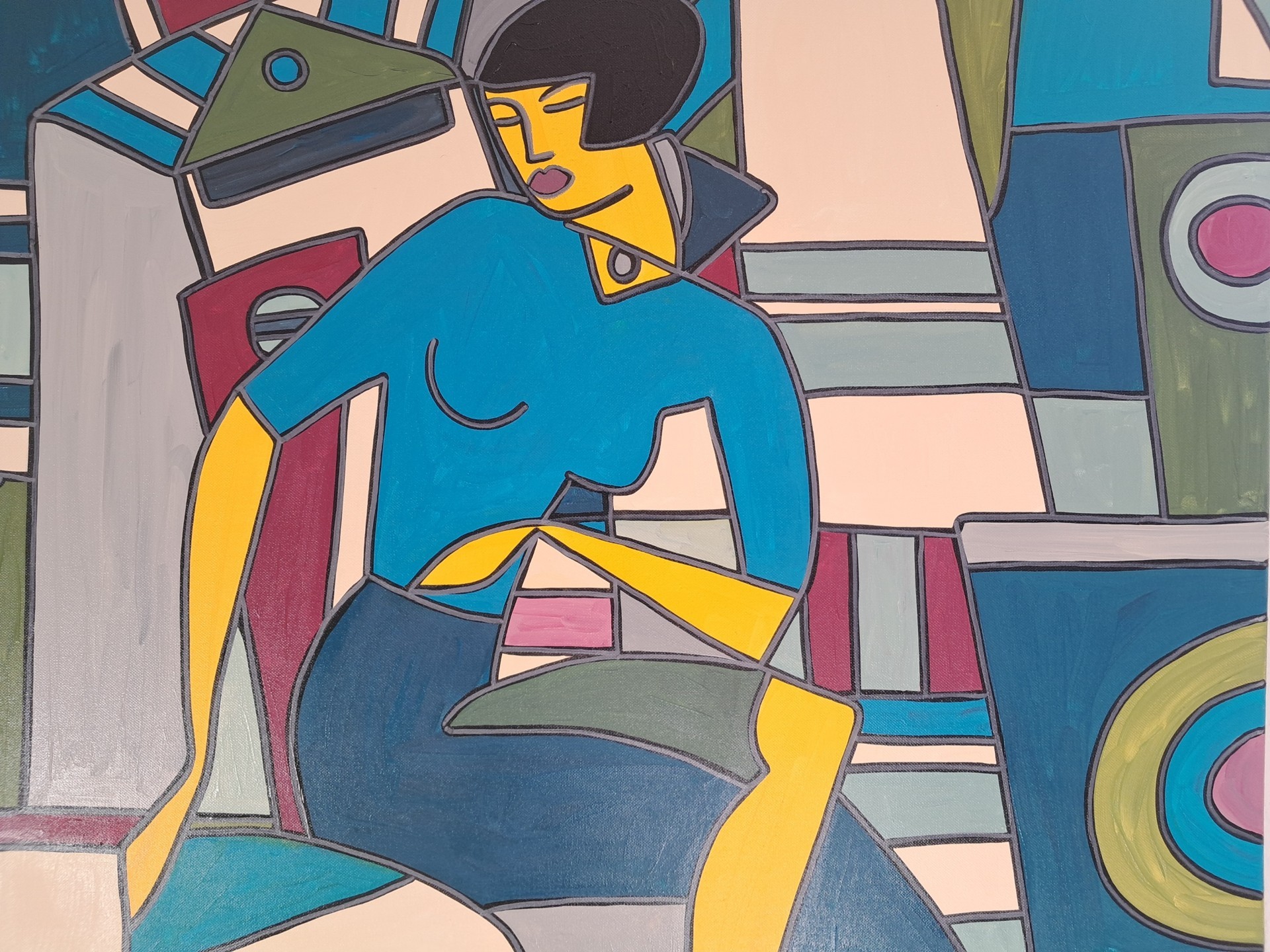 Patricia Kleyman, Madame dans son salon parisien moderne Patricia Kleyman, Madame dans son salon parisien moderne