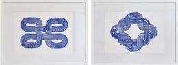 Peinture, Prussian Blue Movement #5 and #3, Almo
