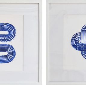 Pintura, Prussian Blue Movement #5 and #3, Almo