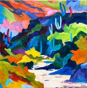 Gemälde, La vallée des couleurs, Odile Pinto-Corbin