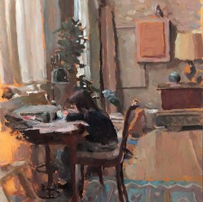 Painting, Au bureau, Marc Dailly