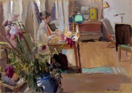 Peinture, Paulina et les renoncules, Marc Dailly