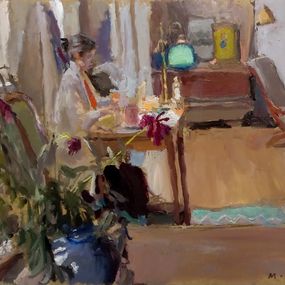 Painting, Paulina et les renoncules, Marc Dailly