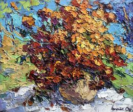 Painting, Mom's flowers, Oksana Ivanyuk