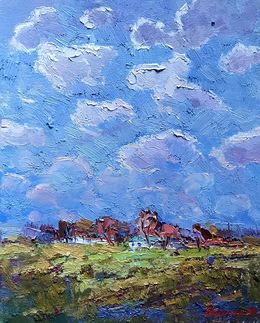 Painting, Blue distance, Oksana Ivanyuk