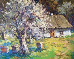 Painting, Spring in the old yard, Oksana Ivanyuk