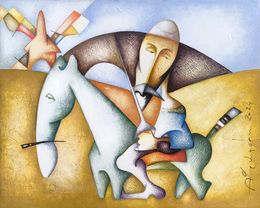 Painting, Don Quixote’s Journey, Sargis Zaqaryan