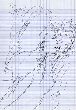 Dessin, Le baiser, The kiss, Gilles Cormery