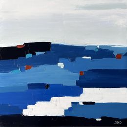 Painting, Infiniment bleu 6, Sandrine Hirson