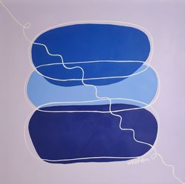 Painting, Zen Minimalism. Blue Stones, Vafa Majidli