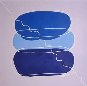Painting, Zen Minimalism. Blue Stones, Vafa Majidli