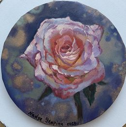 Peinture, Portrait of tea rose, Nadezda Stupina