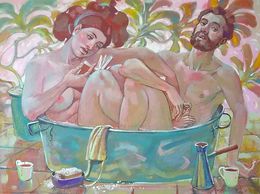 Gemälde, In the bathroom, Butkovsky Nikolai