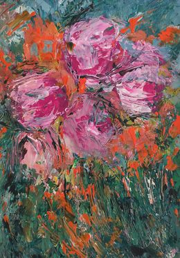Painting, Flowering roses, Natalya Mougenot