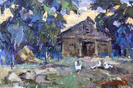 Painting, In the backyard, Ivanyuk Oleksiy