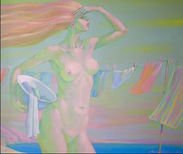 Gemälde, The sea is around, Butkovsky Nikolai