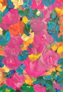Painting, Spring blooming roses, Natalya Mougenot
